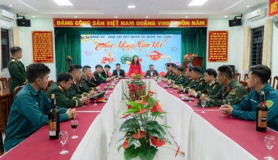 Lãnh đạo quận Hải Châu thăm, động viên các lực lượng làm nhiệm vụ đêm Giao thừa