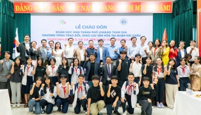 Quận Hải Châu đón đoàn học sinh Hàn Quốc đến trải nghiệm văn hóa Việt